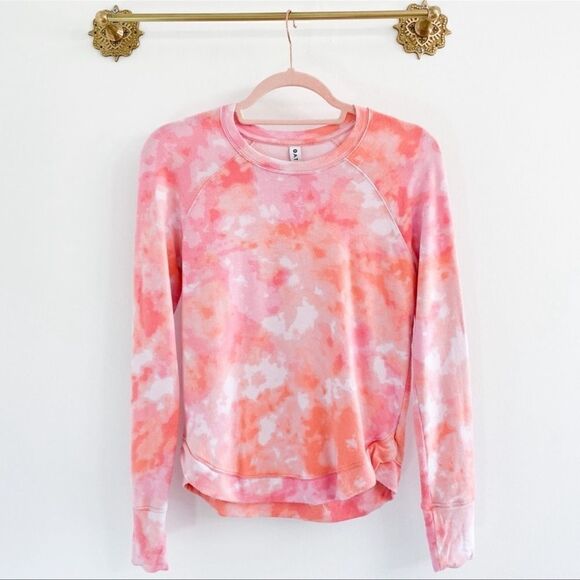 Athleta Pink Tie Dye Mindset Sweatshirt Modal M - Picture 2 of 6